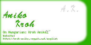 aniko kroh business card